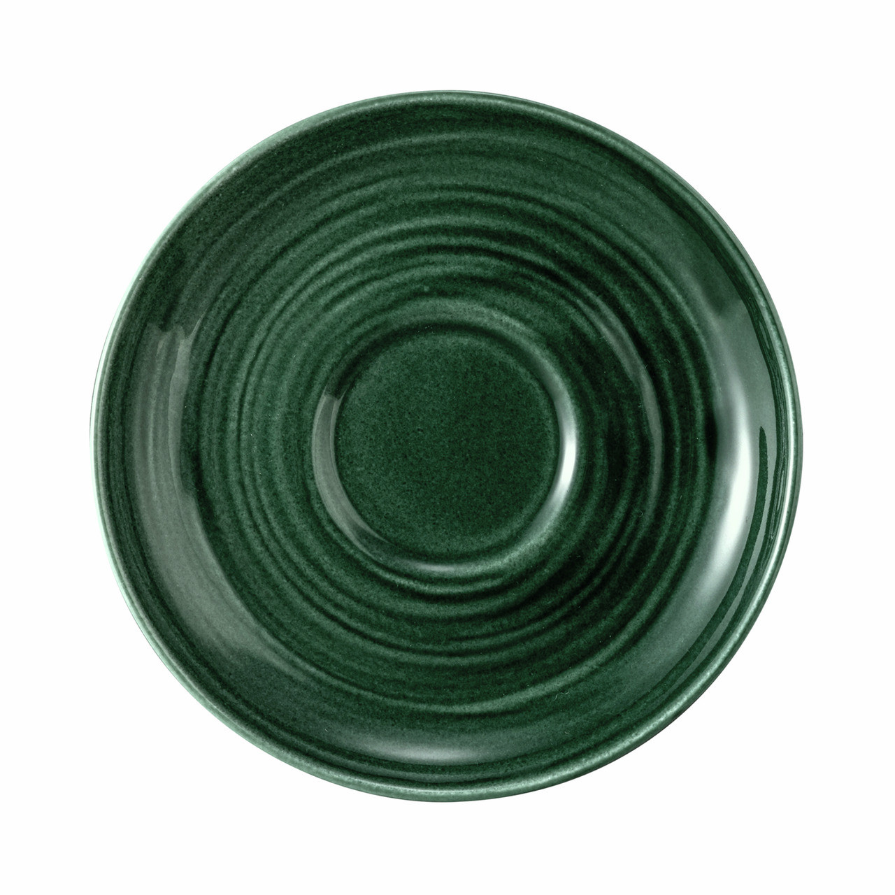 Terra, Teeuntertasse mit Relief ø 133 mm moosgrün